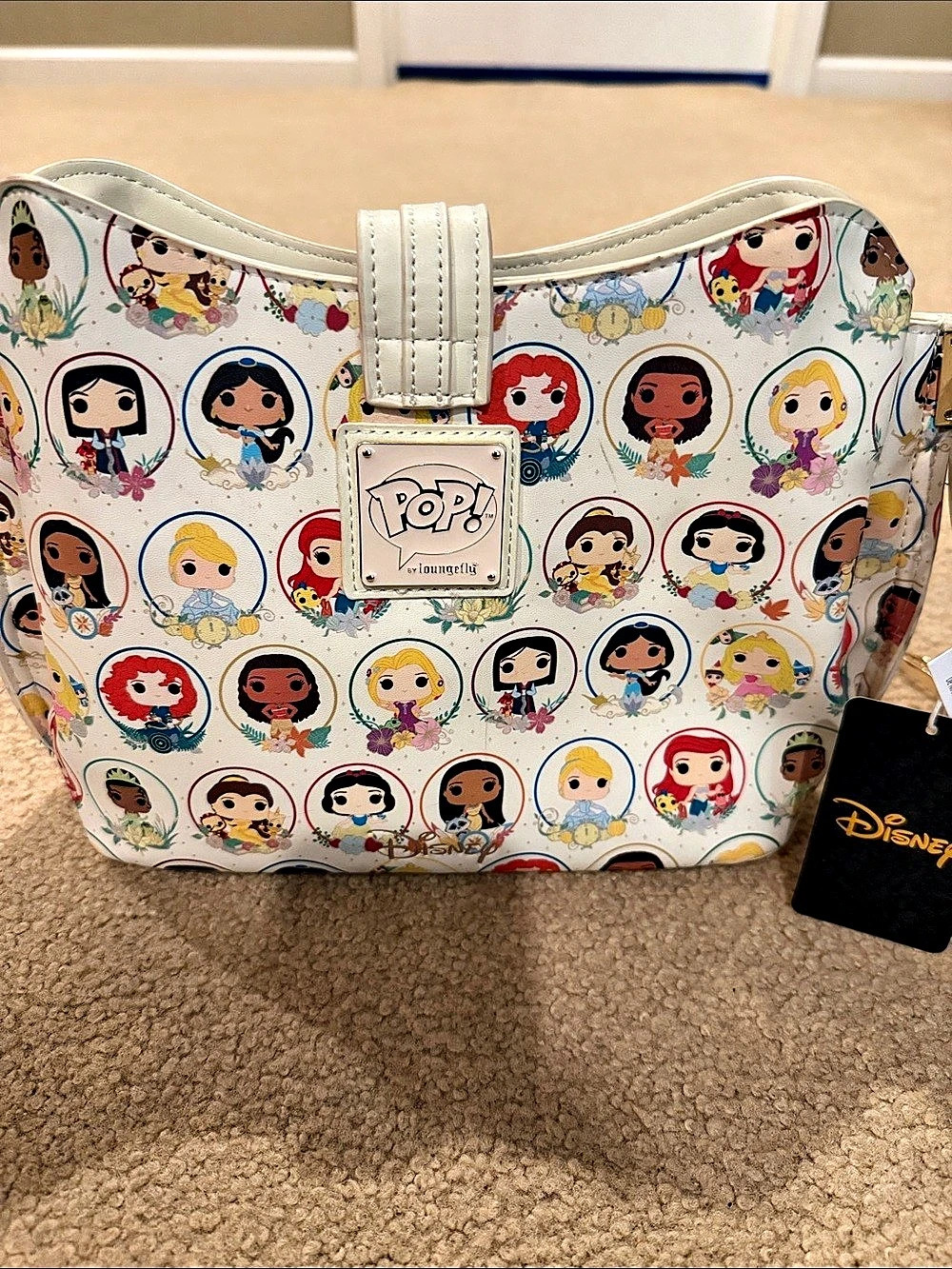 Loungefly Disney Princess Allover Print Pop! Crossbody Bag NWT